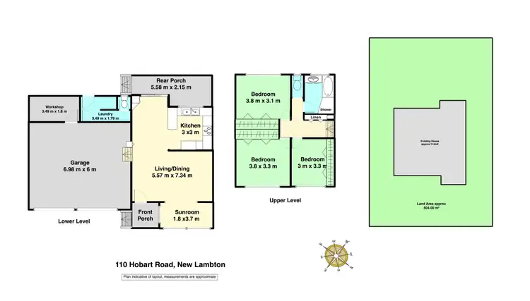 Floorplan of Homely house listing, 110 Hobart Road, New Lambton NSW 2305