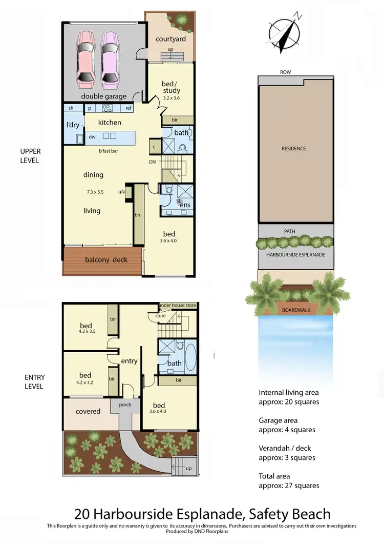Floorplan of Homely house listing, 20 Harbourside Esplanade, Safety Beach VIC 3936