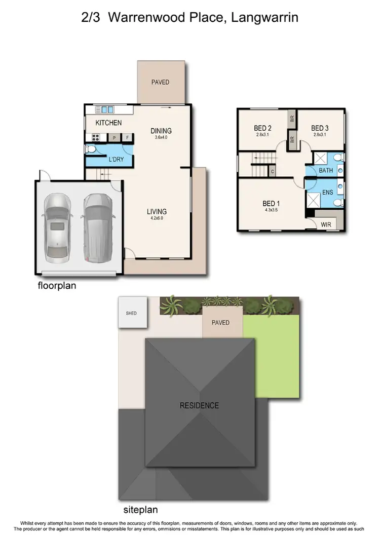 Floorplan of Homely house listing, 2/3 Warrenwood Place, Langwarrin VIC 3910