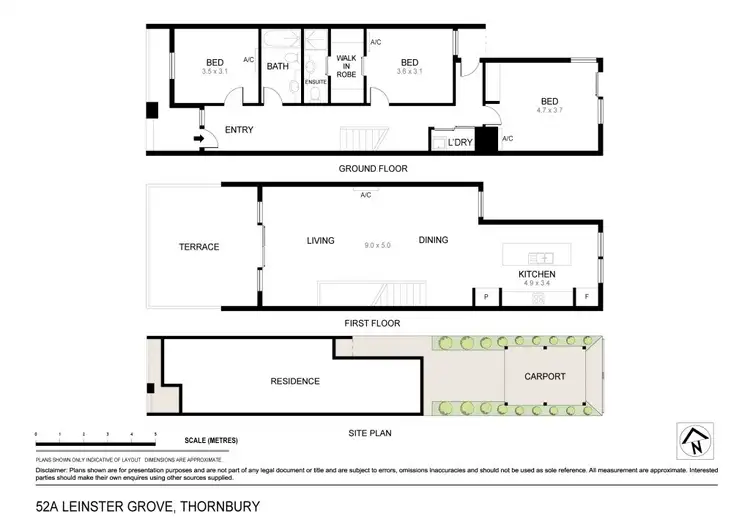 Floorplan of Homely townhouse listing, 52a Leinster Grove, Thornbury VIC 3071