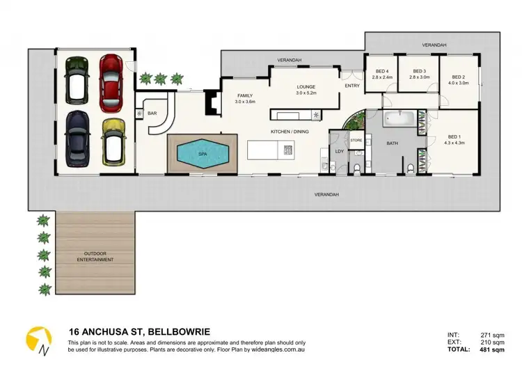 Floorplan of Homely house listing, 16 Anchusa Street, Bellbowrie QLD 4070