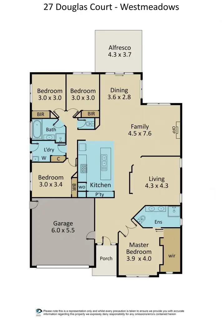 Floorplan of Homely house listing, 27 Douglas Court, Westmeadows VIC 3049
