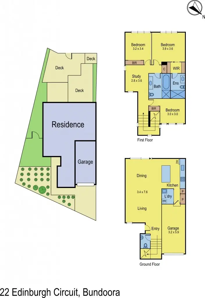 Floorplan of Homely house listing, 22 Edinburgh Circuit, Bundoora VIC 3083