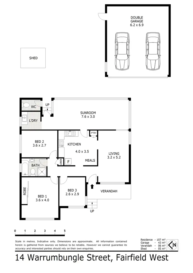 Floorplan of Homely house listing, 14 Warrumbungle St, Fairfield West NSW 2165