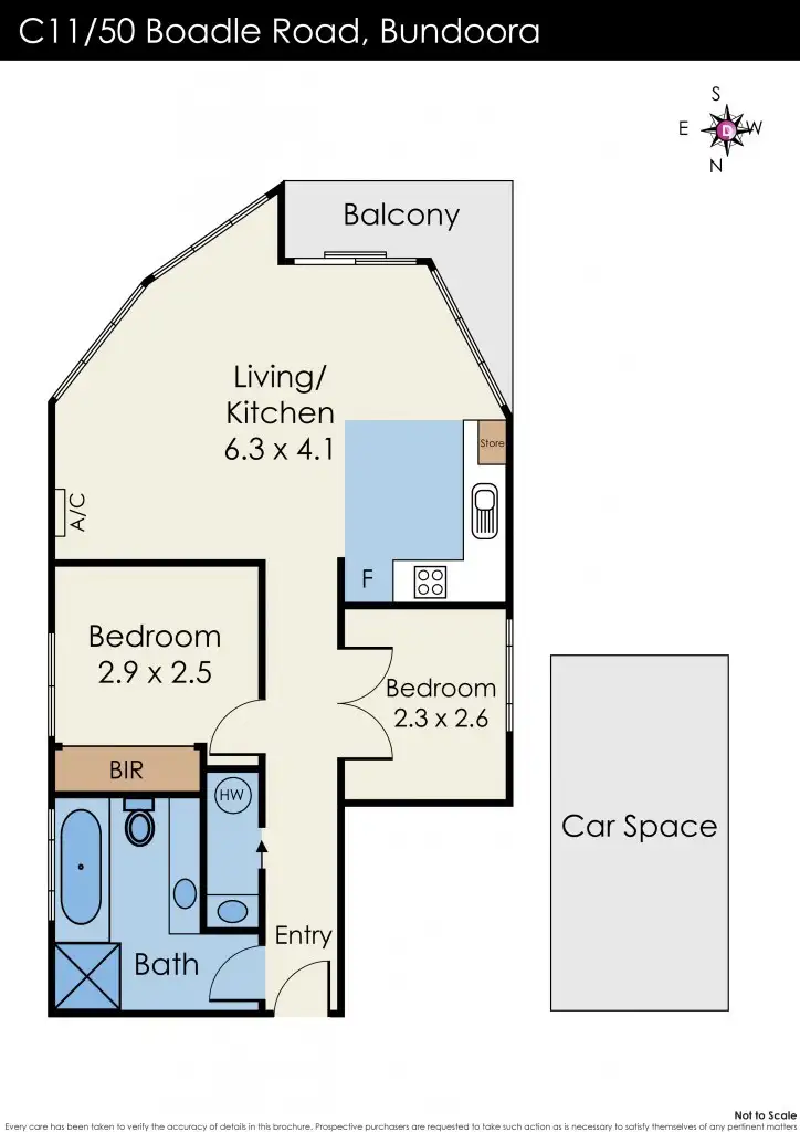 Floorplan of Homely apartment listing, C11/48-52 Boadle Road, Bundoora VIC 3083