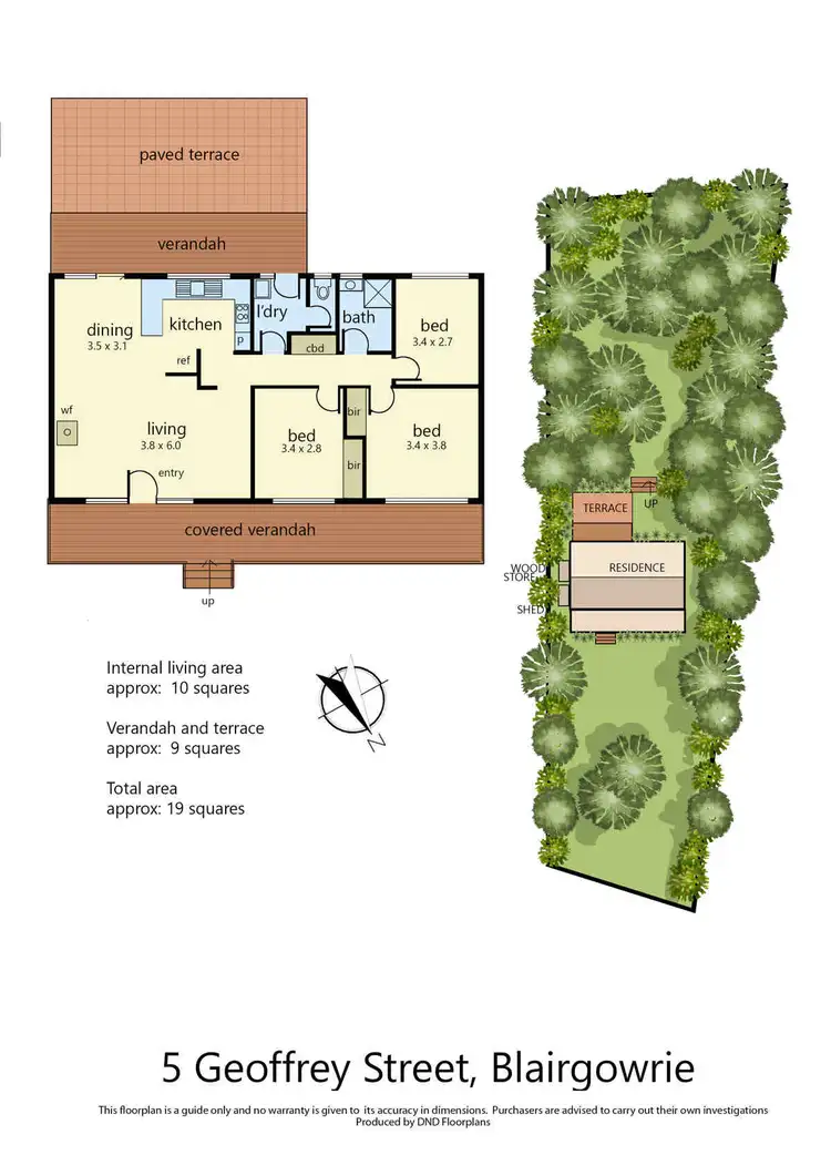 Floorplan of Homely house listing, 5 Geoffrey Street, Blairgowrie VIC 3942
