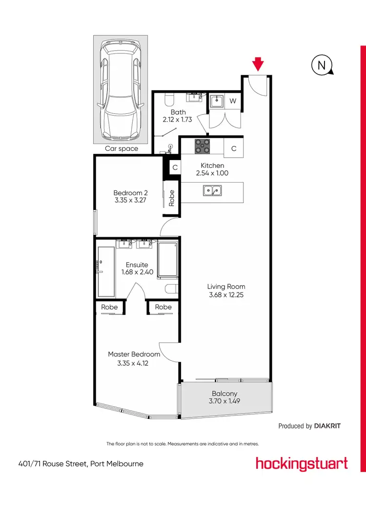 Floorplan of Homely apartment listing, 401/71 Rouse Street, Port Melbourne VIC 3207