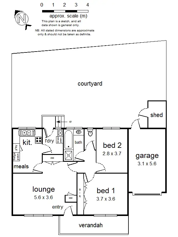 Floorplan of Homely unit listing, 2/300 Mt Dandenong Road, Croydon VIC 3136