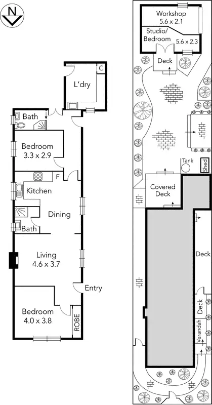 Floorplan of Homely house listing, 174 Darebin Road, Northcote VIC 3070