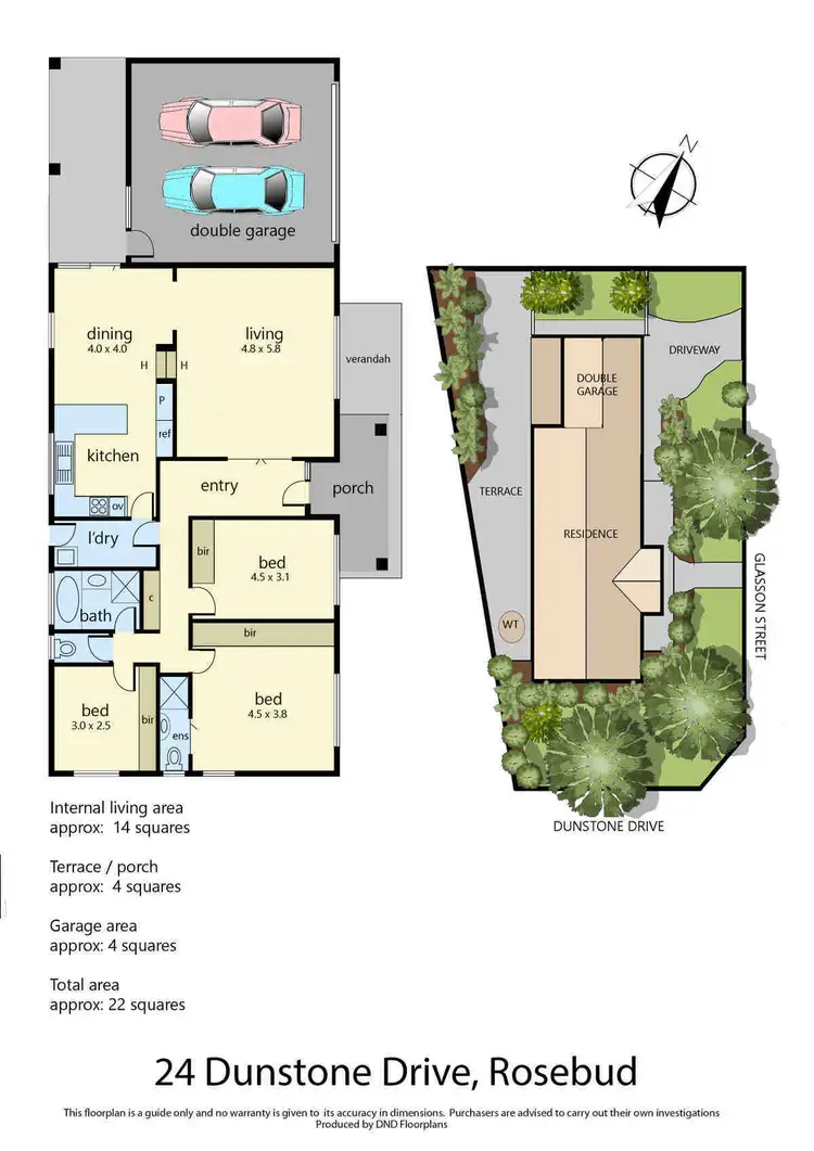 Floorplan of Homely house listing, 24 Dunstone Drive, Rosebud VIC 3939