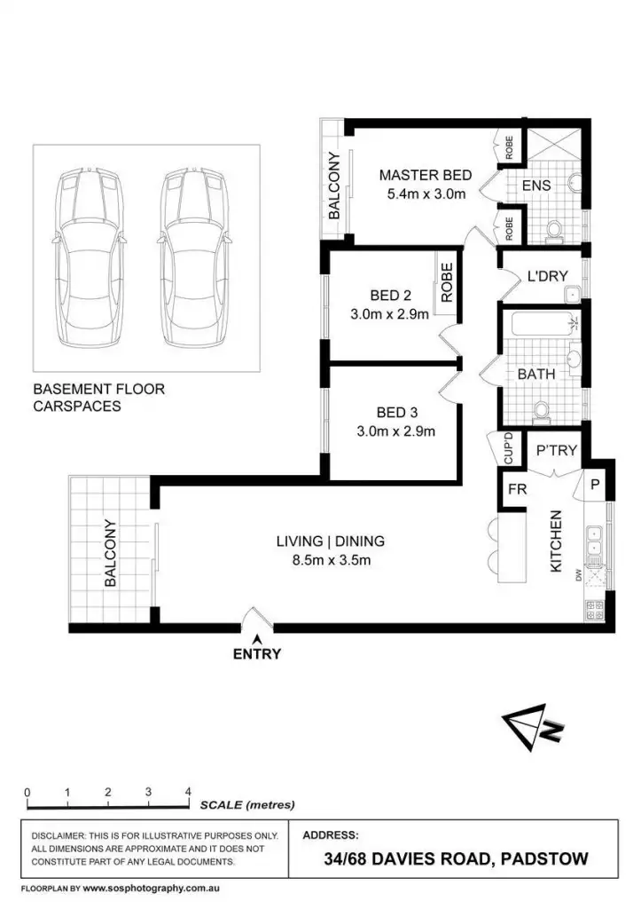 Floorplan of Homely apartment listing, 34/68 Davies Road, Padstow NSW 2211