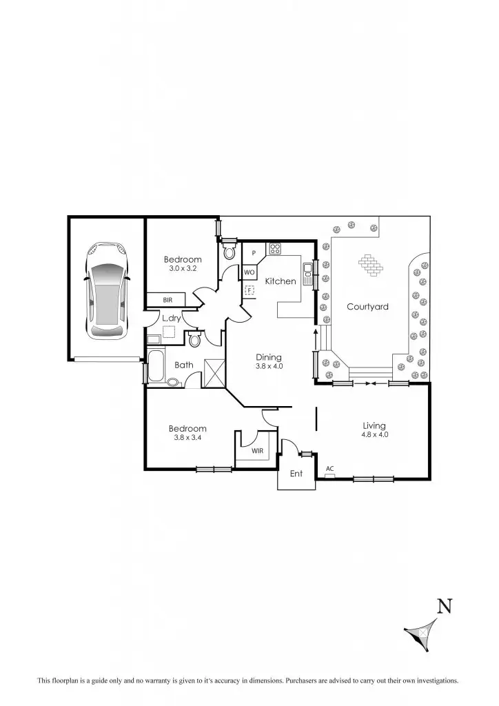 Floorplan of Homely townhouse listing, 2/122 Collins Street, Mentone VIC 3194