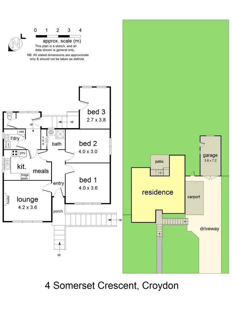 Floorplan of Homely house listing, 4 Somerset Crescent, Croydon VIC 3136