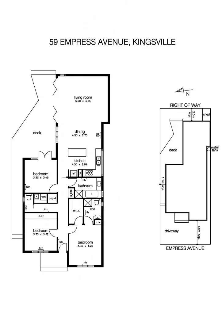 Floorplan of Homely house listing, 59 Empress Avenue, Kingsville VIC 3012