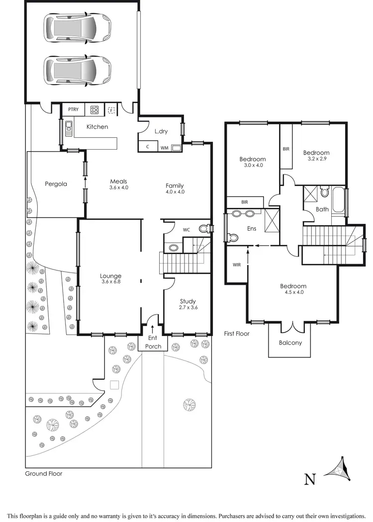 Floorplan of Homely townhouse listing, 1/6 Krone Street, Mordialloc VIC 3195