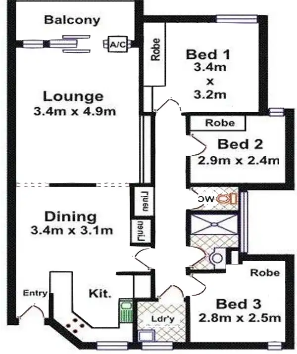 Floorplan of Homely apartment listing, 30/281 Henley Beach Road, Brooklyn Park SA 5032
