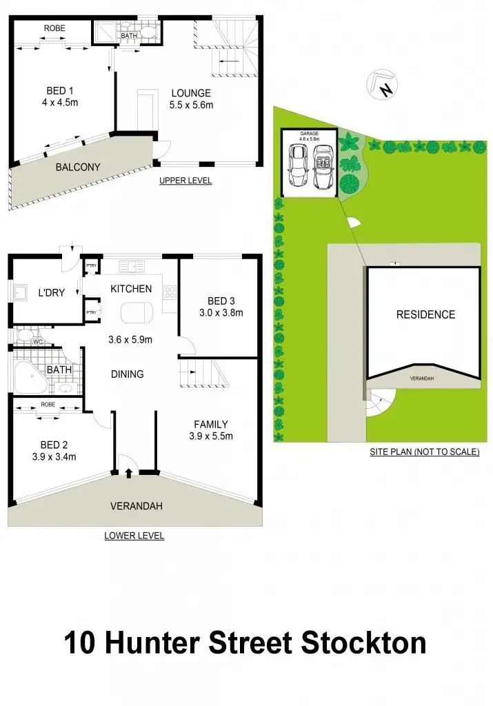 Floorplan of Homely house listing, 10 Hunter Street, Stockton NSW 2295