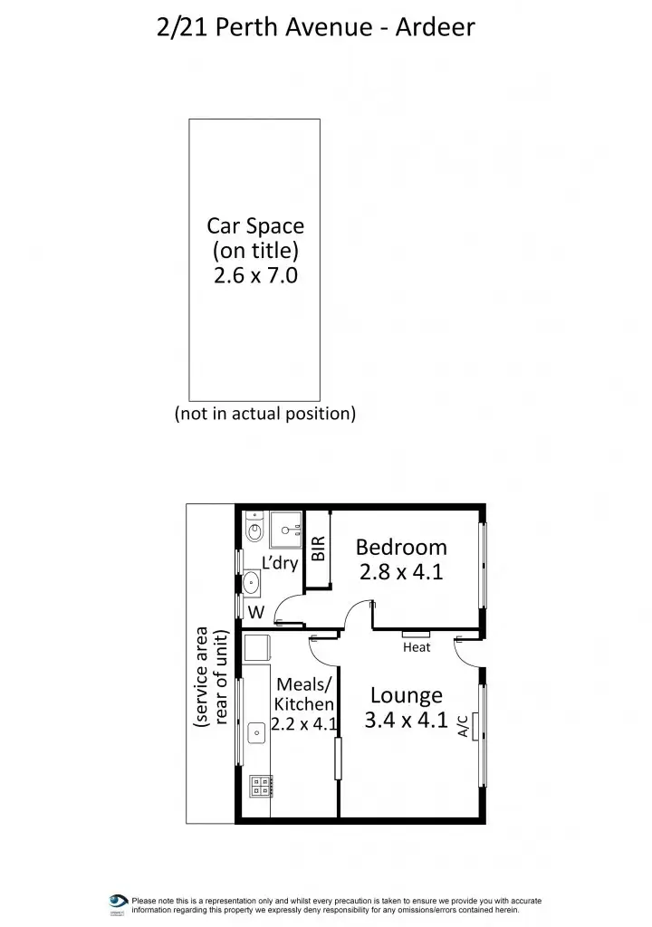 Floorplan of Homely unit listing, 2/21 Perth Avenue (Albion), Sunshine VIC 3020