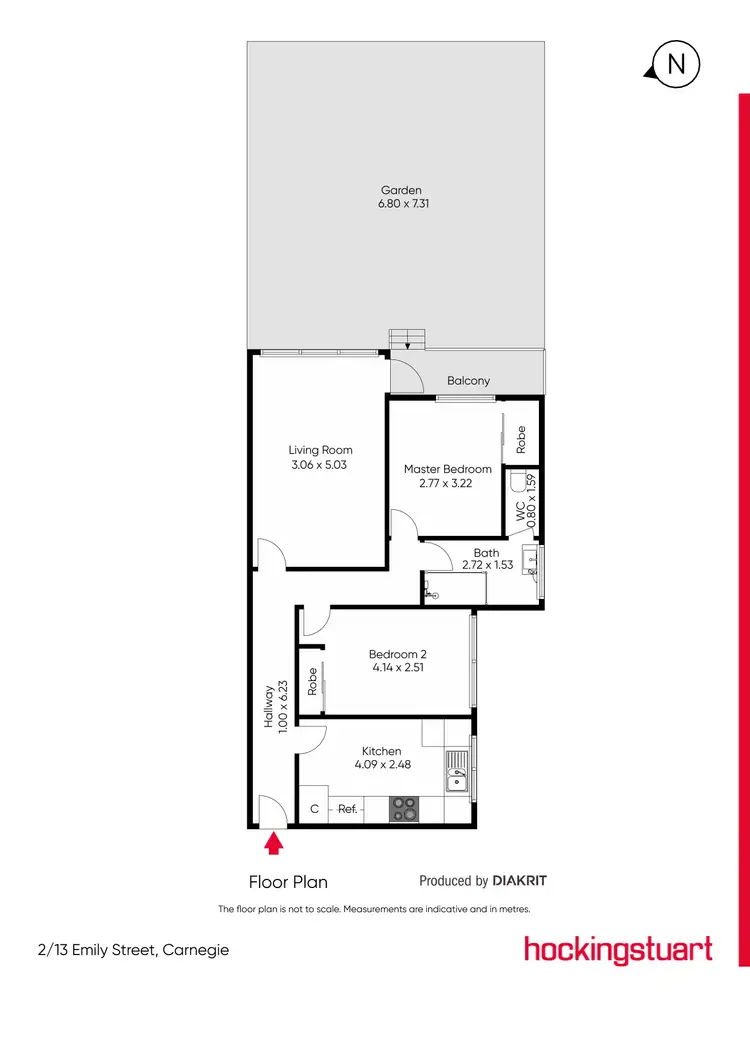 Floorplan of Homely apartment listing, 2/13 Emily Street, Carnegie VIC 3163