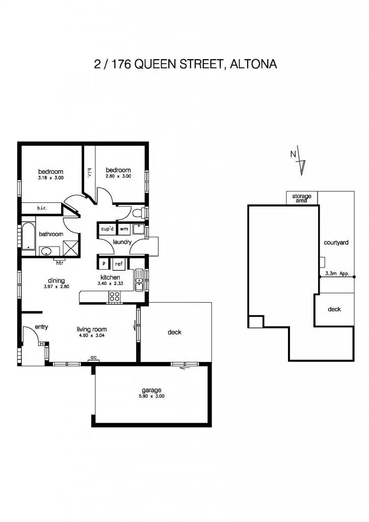 Floorplan of Homely unit listing, 2/176 Queen Street, Altona VIC 3018