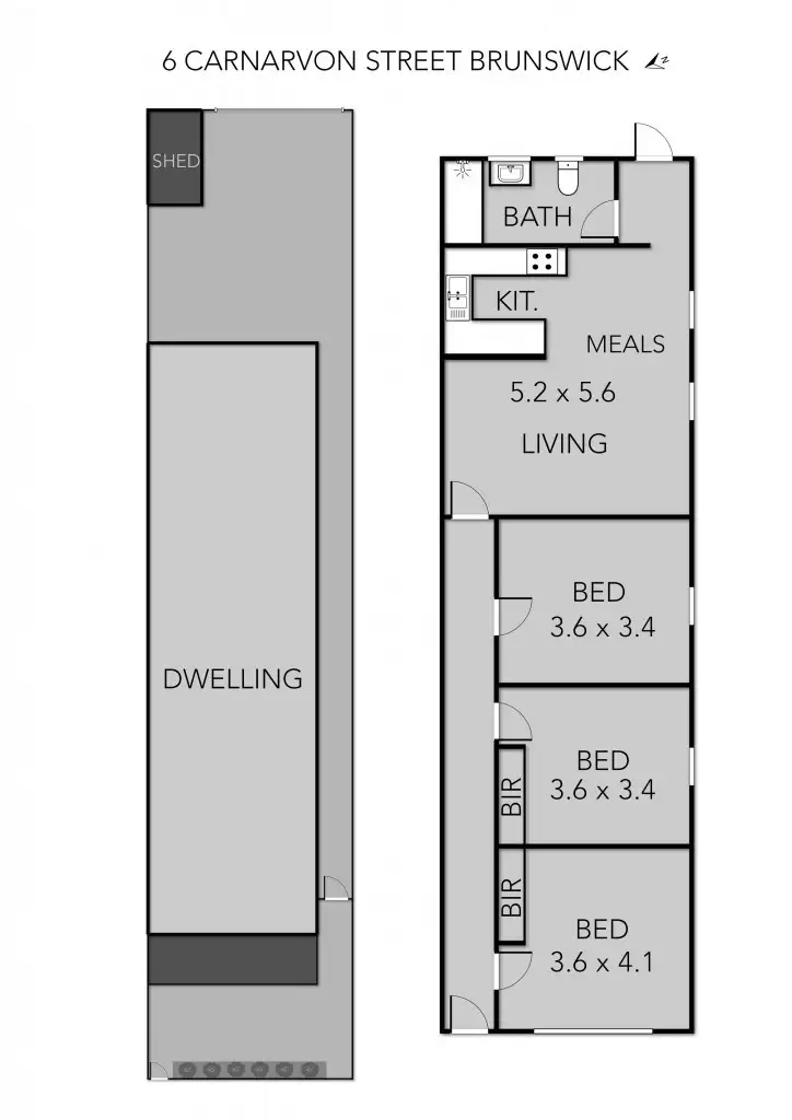 Floorplan of Homely house listing, 6 Carnarvon Street, Brunswick VIC 3056