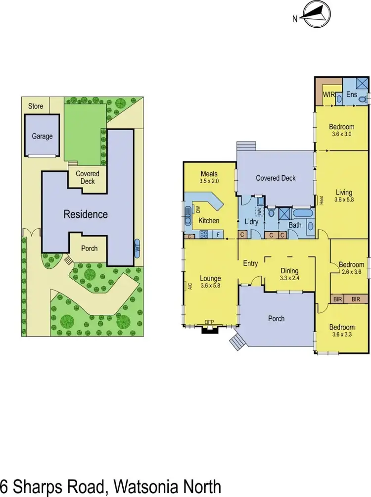 Floorplan of Homely house listing, 6 Sharpes Road, Watsonia North VIC 3087