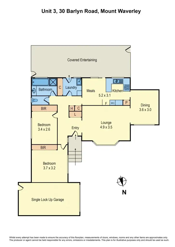 Floorplan of Homely unit listing, 3/30 Barlyn Road, Mount Waverley VIC 3149