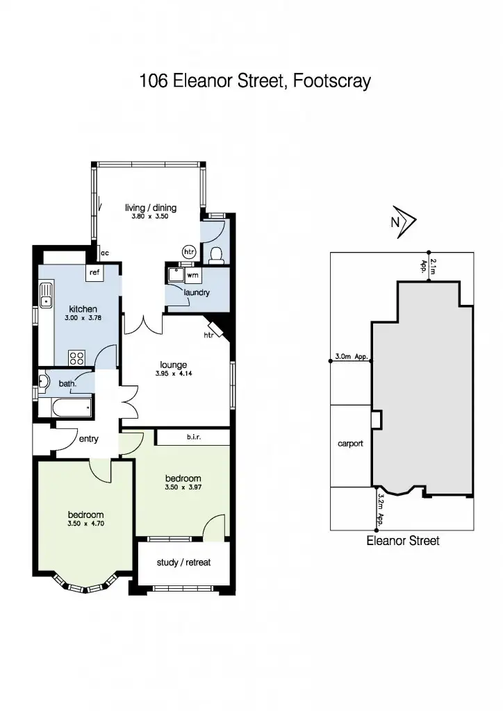 Floorplan of Homely house listing, 106 Eleanor Street, Footscray VIC 3011