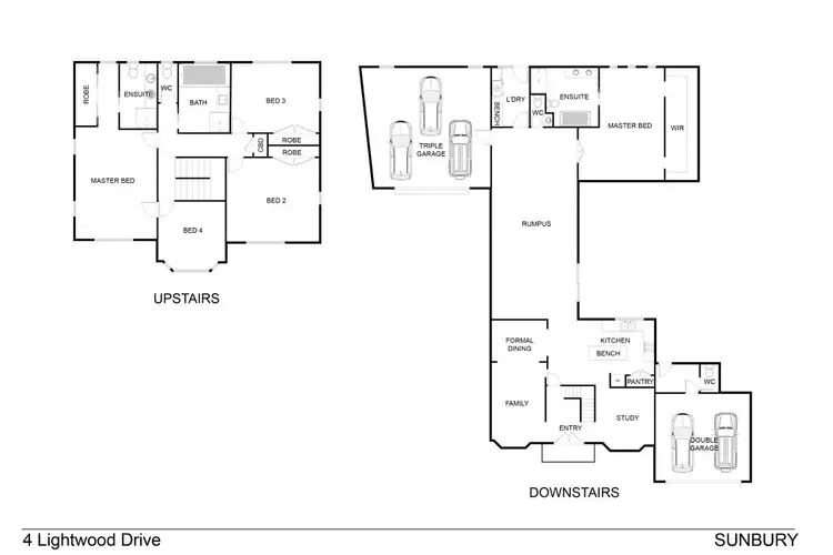 Floorplan of Homely house listing, 4 Lightwood Drive, Sunbury VIC 3429