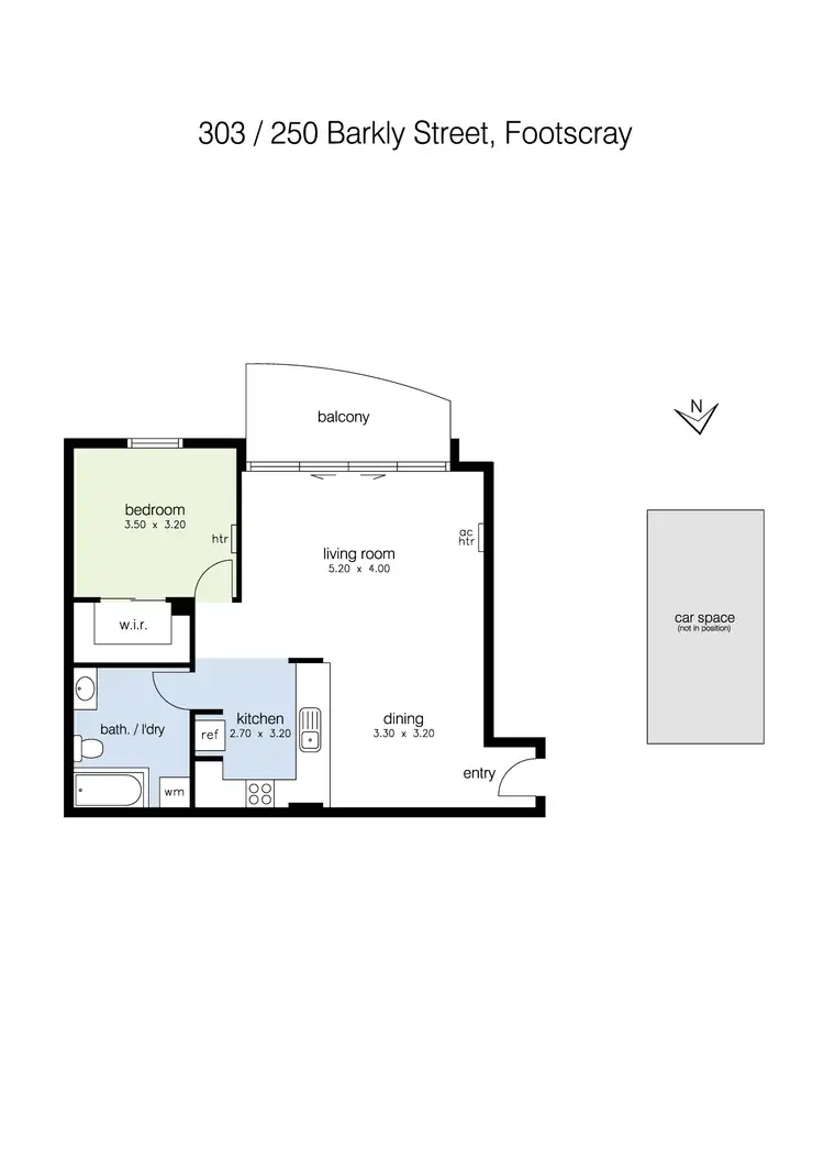 Floorplan of Homely apartment listing, 303/250 Barkly Street, Footscray VIC 3011