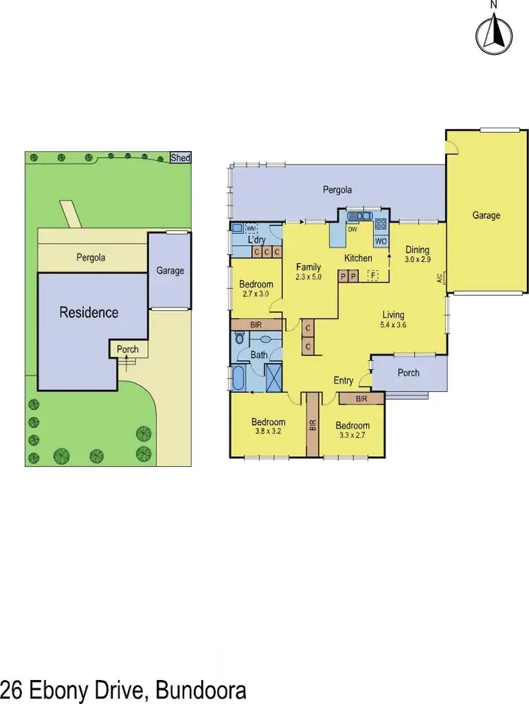 Floorplan of Homely house listing, 26 Ebony Drive, Bundoora VIC 3083