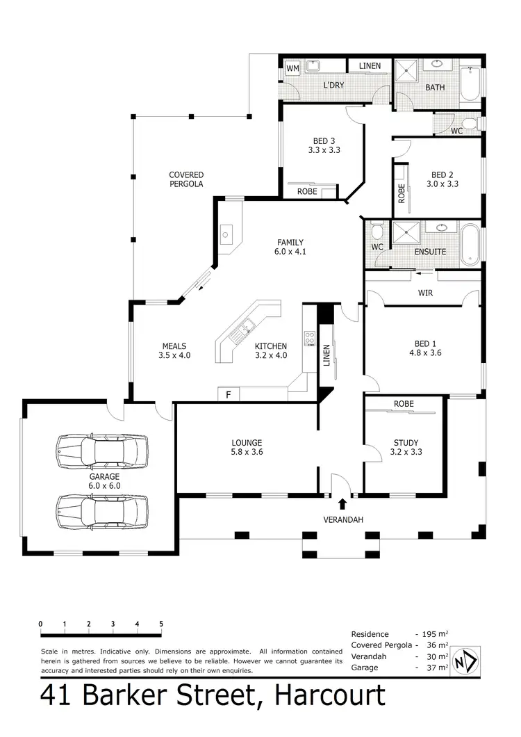 Floorplan of Homely house listing, 41 Barker Street, Harcourt VIC 3453