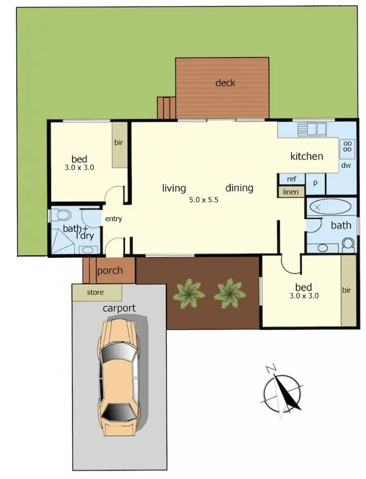 Floorplan of Homely unit listing, 4/31 Ocean Street, Mollymook NSW 2539