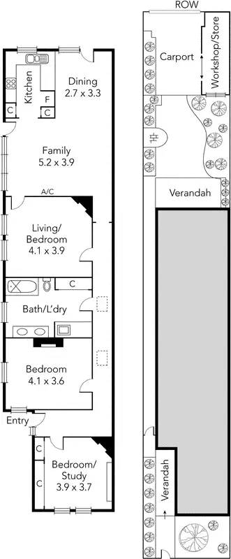 Floorplan of Homely house listing, 39 Myrtle Street, Clifton Hill VIC 3068