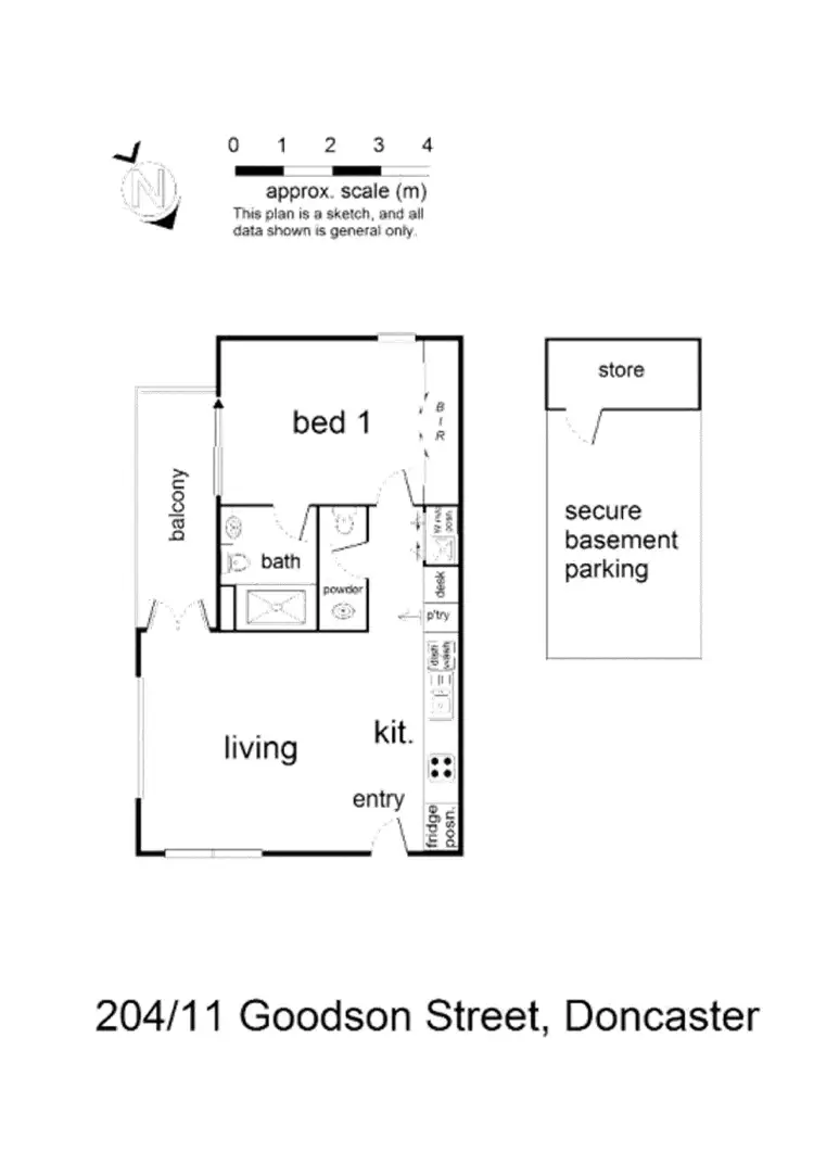 Floorplan of Homely apartment listing, 204/11 Goodson Street, Doncaster VIC 3108