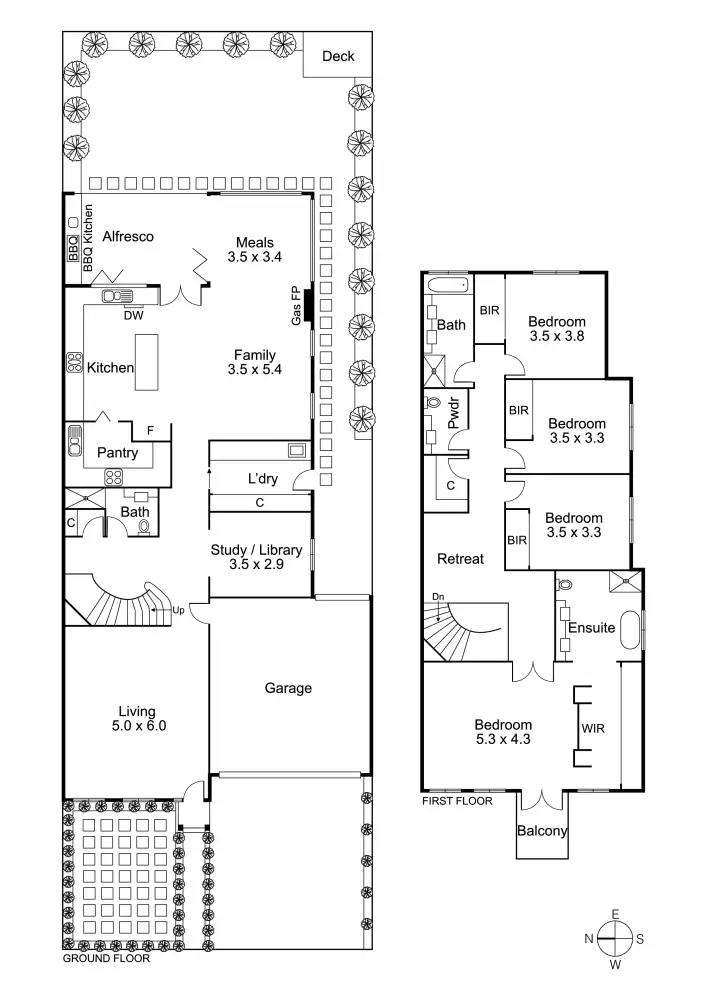 Floorplan of Homely townhouse listing, 48A Windsor Avenue, Mckinnon VIC 3204