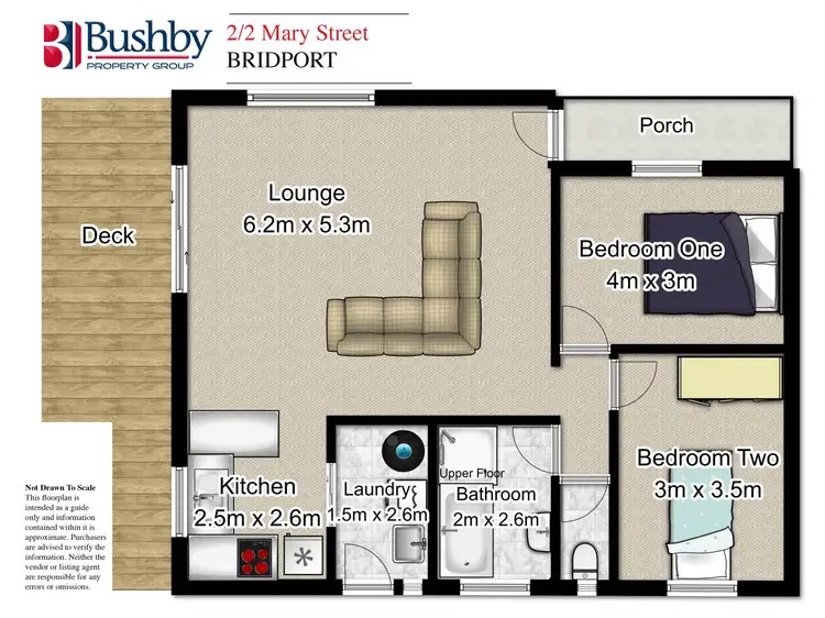 Floorplan of Homely unit listing, 2/2 Mary Street, Bridport TAS 7262