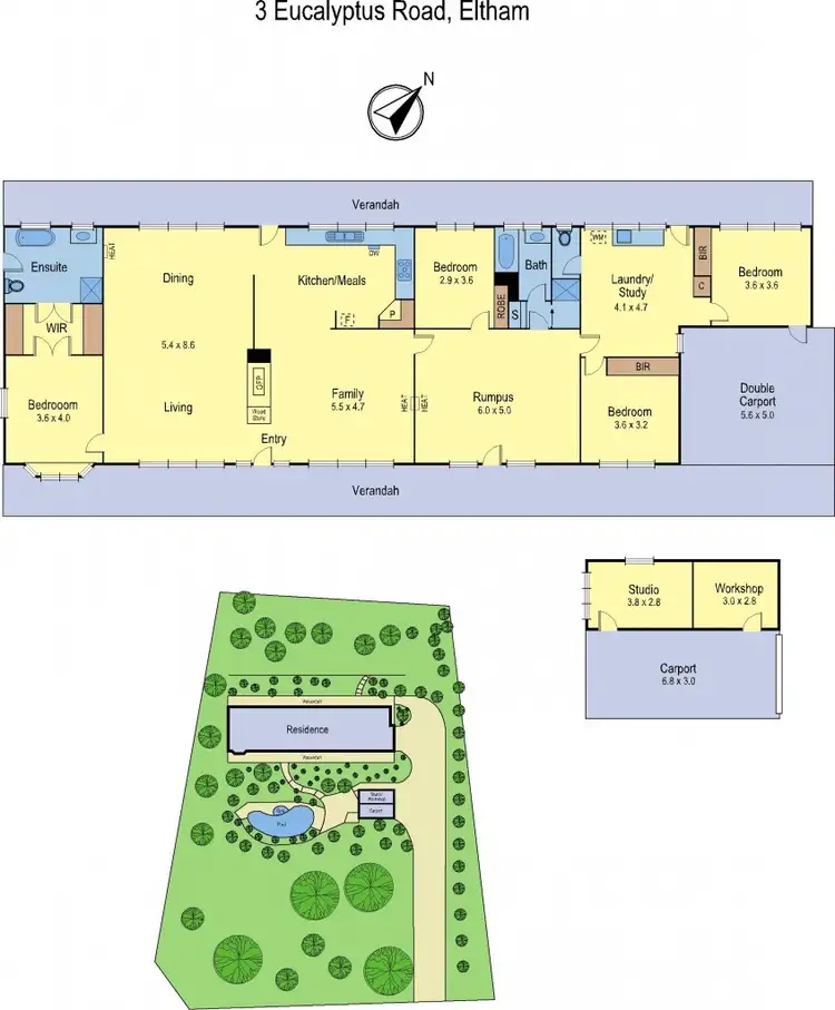Floorplan of Homely house listing, 3 Eucalyptus Road, Eltham VIC 3095