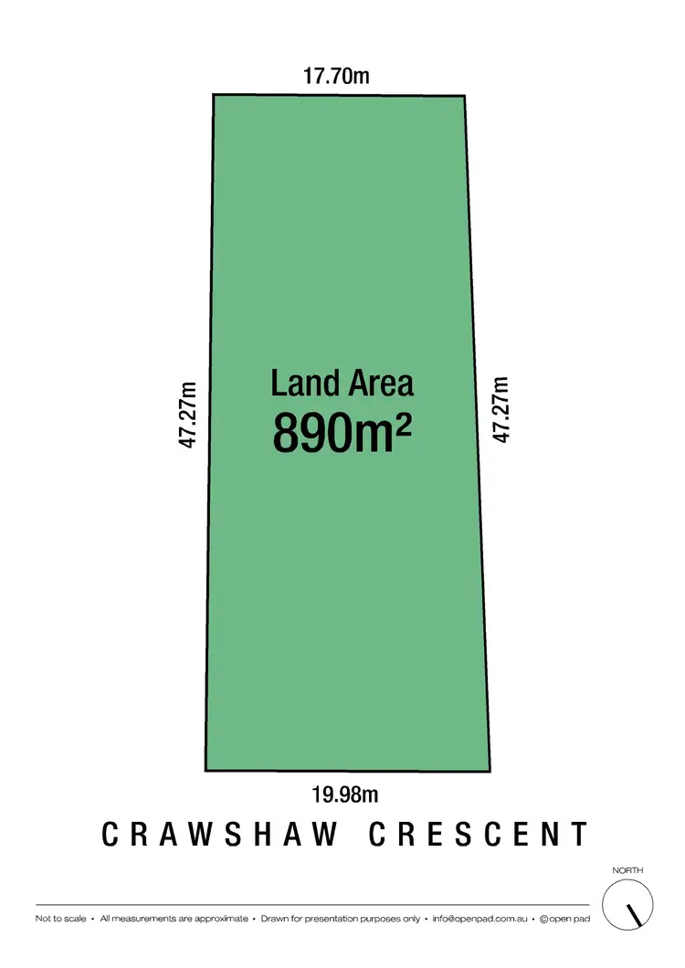 Floorplan of Homely land listing, 27 Crawshaw Crescent, Manning WA 6152