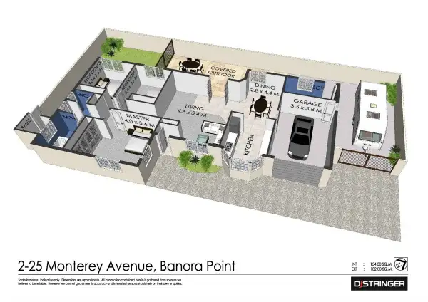 Floorplan of Homely semi-detached listing, 2/25 Monterey Avenue, Banora Point NSW 2486