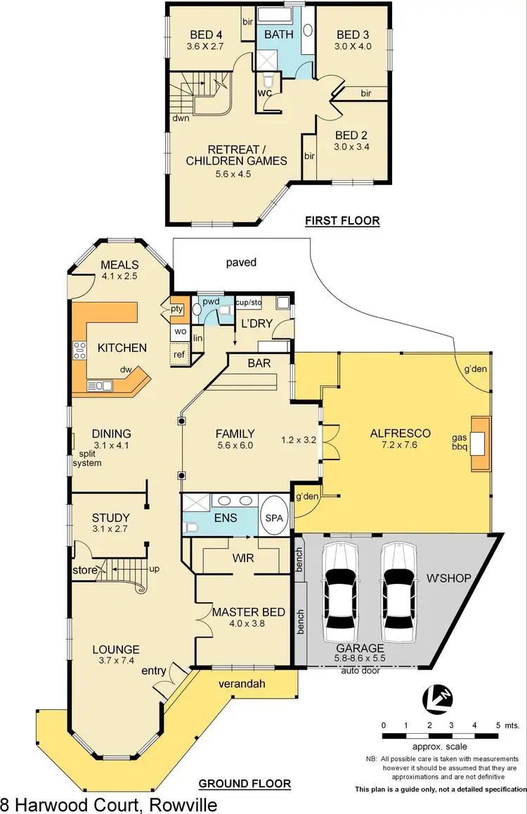 Floorplan of Homely house listing, 8 Harwood Court, Rowville VIC 3178