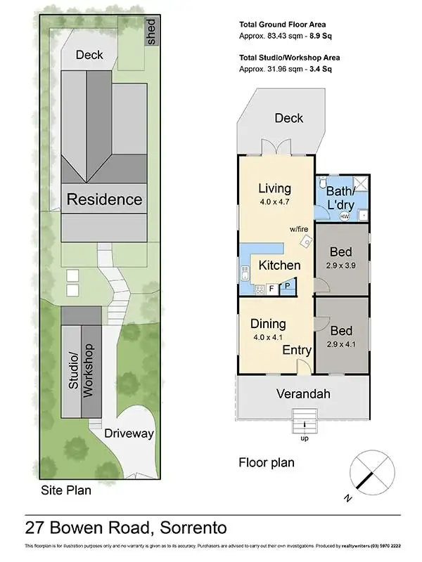 Floorplan of Homely house listing, 27 Bowen Road, Sorrento VIC 3943
