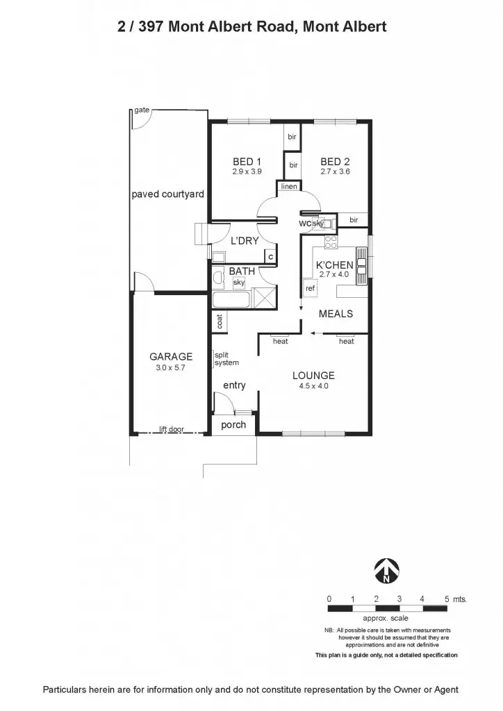 Floorplan of Homely unit listing, 2/397 Mont Albert Road, Mont Albert VIC 3127