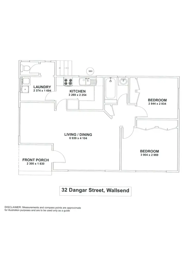 Floorplan of Homely house listing, 32 Dangar Street, Wallsend NSW 2287