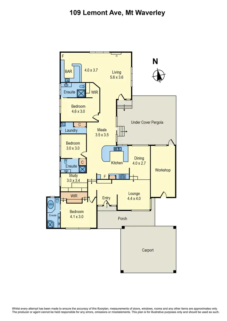 Floorplan of Homely house listing, 109 Lemont Avenue, Mount Waverley VIC 3149