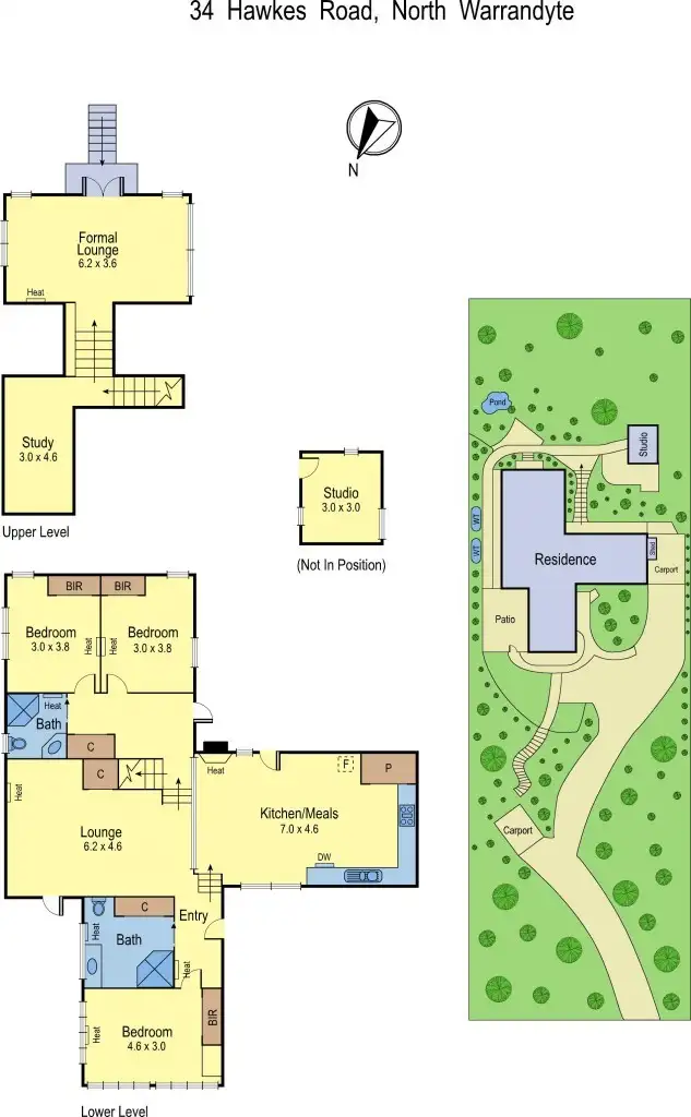 Floorplan of Homely house listing, 34 Hawkes Rd, North Warrandyte VIC 3113