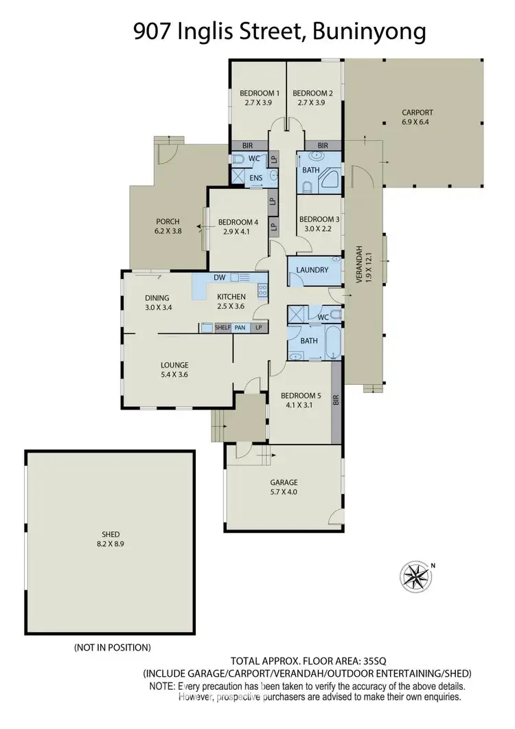 Floorplan of Homely house listing, 907 Inglis Street, Buninyong VIC 3357