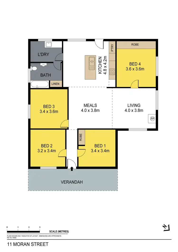 Floorplan of Homely house listing, 11 Moran Street, Bendigo VIC 3550