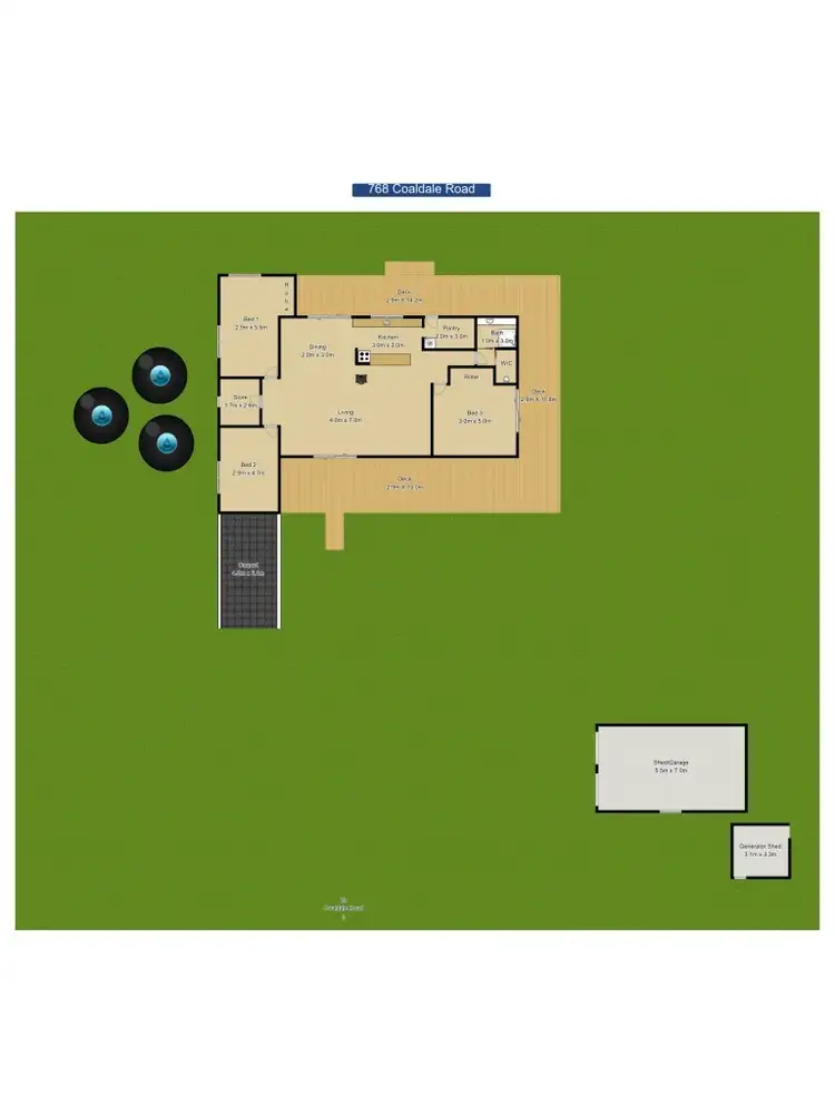 Floorplan of Homely rural property listing, 768 Coaldale Road, Fortis Creek NSW 2460