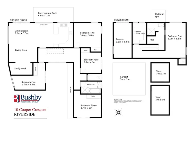 Floorplan of Homely house listing, 10 Cooper Crescent, Riverside TAS 7250